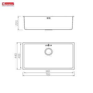 Chậu rửa bát KONOX KN7044SU DEKOR