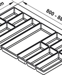 Khay Chia Classico Xám 900mm Hafele 556.52.249 - 4 Khay Chia Classico Xám 900mm Hafele 556.52.249