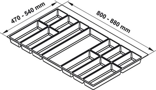 Khay Chia Classico Xám 900mm Hafele 556.52.249