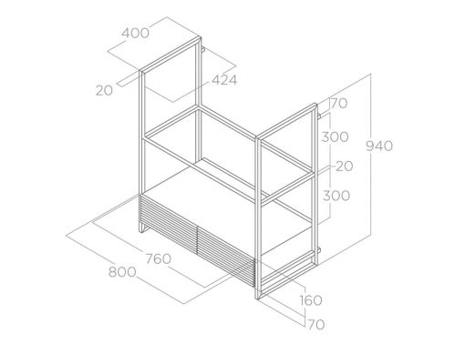 Máy hút mùi đảo Elica OPEN SUITE BL/F/80 PRF0166703 - 3
