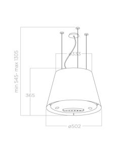 Máy hút mùi đảo đèn Elica EASY UX IX/F/50 PRF0120354A - 13
