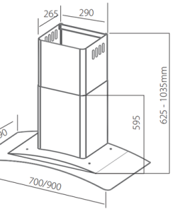 HÚT MÙI GIOVANI GH-90 CRISTAL - 6 GIOVANI GH-90 CRISTAL