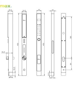 Khóa thông minh DEMAX SL808 BL CNC tiêu chuẩn Đức - 15