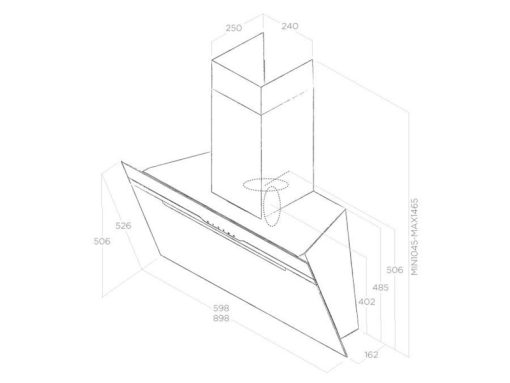 MÁY HÚT MÙI ÁP TƯỜNG ELICA MAJESTIC WH/A/90 PRF0124236A - 3