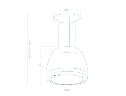 Máy hút mùi đảo Elica EDITH ROCK/F/50 PRF0098361 - 3
