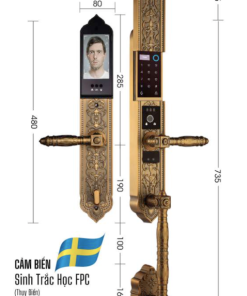 KHÓA ĐẠI SẢNH BIỆT THỰ CAO CẤP DEMAX SL986 GB APP WIFI