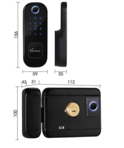 KHÓA CỬA CỔNG CHỐNG NƯỚC DEMAX SL603WP-APP