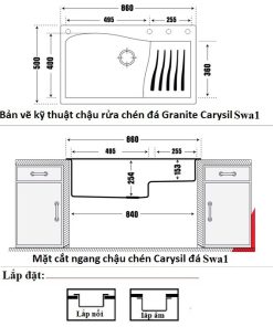CHẬU RỬA CHÉN CARYSIL SWA1-18/CHAMPAGNE (VÀNG KEM) - 6 CARYSIL SWA1-18/CHAMPAGNE