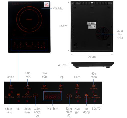 BẾP TỪ ĐƠN GALANZ CH211E - 3