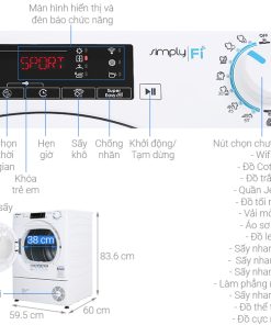 MÁY SẤY NGƯNG TỤ CANDY 10KG CSO C10TE-S - 12 MÁY SẤY NGƯNG TỤ CANDY 10KG CSO C10TE-S - 11