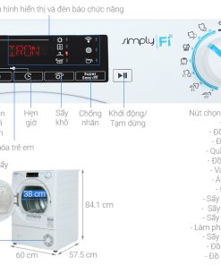 MÁY SẤY NGƯNG TỤ CANDY 8KG CSO C8TE-S - 10 MÁY SẤY NGƯNG TỤ CANDY 8KG CSO C8TE-S - 9