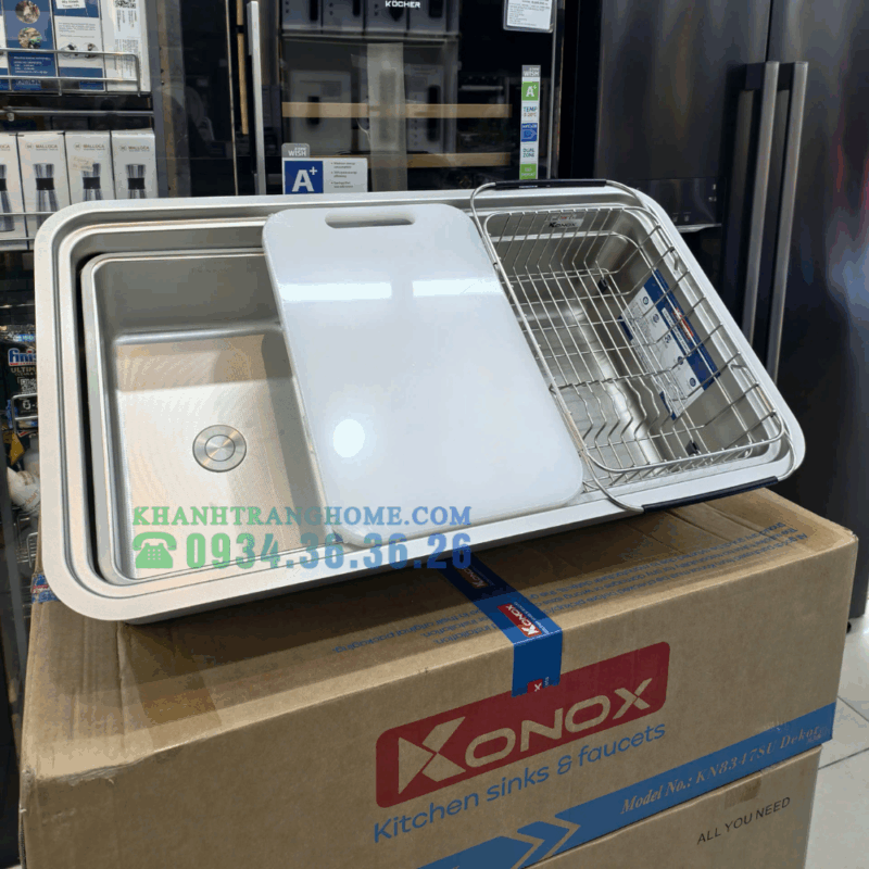Chậu rửa bát KONOX KN8347SU DEKOR - 56 Chậu rửa bát KONOX KN8347SU DEKOR