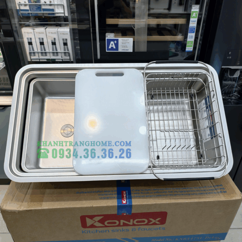 Chậu rửa bát KONOX KN8347SU DEKOR - 57 Chậu rửa bát KONOX KN8347SU DEKOR