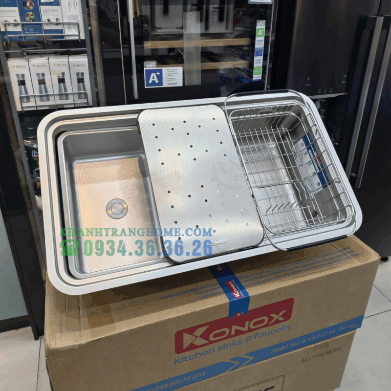 Chậu rửa bát KONOX KN8347SU DEKOR - 58 Chậu rửa bát KONOX KN8347SU DEKOR