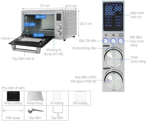 LÒ NƯỚNG GALANZ KF1830ELQ-H12U - 3