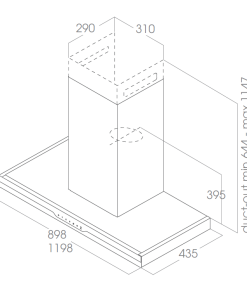 Máy hút mùi áp tường Elica METEORITE IX/A/120 PRF0147273 - 13