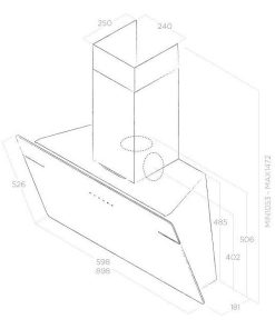Máy hút mùi áp tường Elica L'ESSENZA WH/A/60 PRF0124233A - 9 Máy hút mùi áp tường Elica L'ESSENZA WH/A/60 PRF0124233A - 8