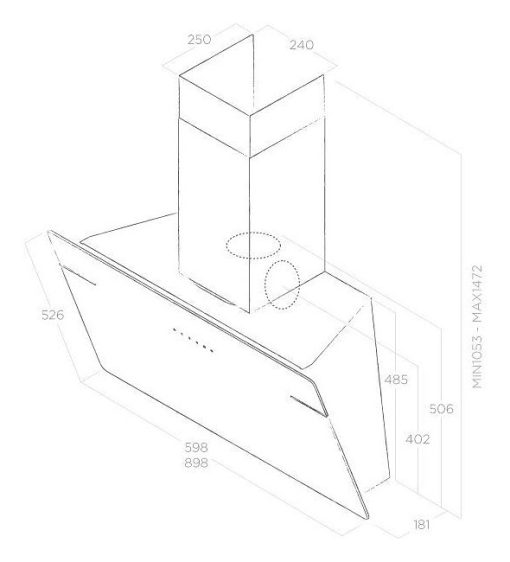 Máy hút mùi áp tường Elica L'ESSENZA WH/A/60 PRF0124233A - 2