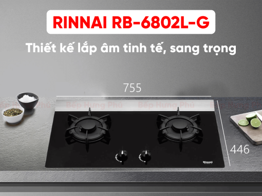 Bếp gas âm Rinnai RB-6802L-G - 3