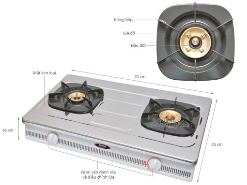 BẾP GAS ĐÔI RINNAI RV-770(S1) - 3