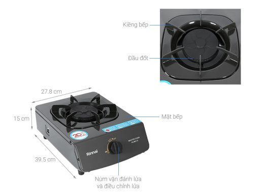 BẾP GAS ĐƠN RINNAI RV-MC15S - 3