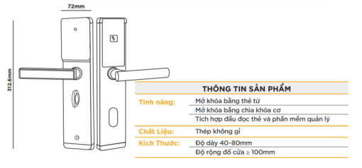 KHÓA THẺ TỪ HUBERT HB KS77 COPPER - 3