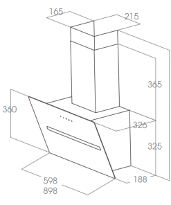 Máy hút mùi áp tường Elica SHY-S BL/A/90 PRF0166933 - 7