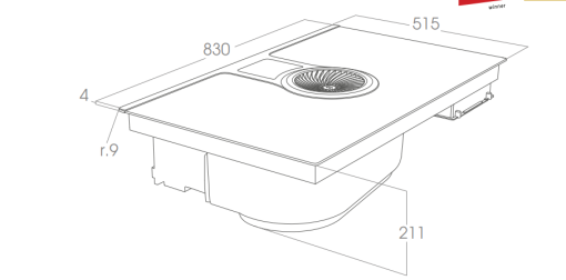 Bếp từ kết hợp máy hút mùi Elica NIKOLATESLA HP BL/A/83 PRF0120975A - 3