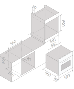 LÒ NƯỚNG VÀ VI SÓNG ELICA VIRTUS MULTI 60 TFT BL PRF0191770 - 13