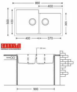 CHẬU RỬA CHÉN CARYSIL TIP2-06/YELLOW (VÀNG) - 6 CARYSIL TIP2-06/YELLOW