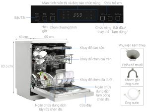 MÁY RỬA CHÉN ĐỘC LẬP GALANZ W60C3A401MQ1 - 9