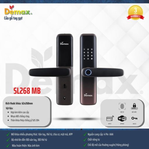 Khóa thông minh DEMAX SL268 MB tiêu chuẩn Đức - 4
