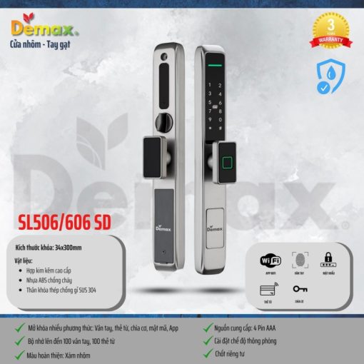 Khóa chống nước DEMAX SL606 SD tiêu chuẩn Đức - 5