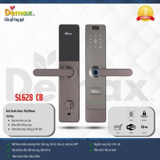Khóa thông minh DEMAX SL628 CB tiêu chuẩn Đức - 4