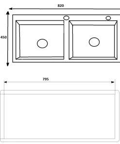 Chậu rửa Handmade Eurosun EU-8245C - 6 Chậu rửa Handmade Eurosun EU-8245C - 5