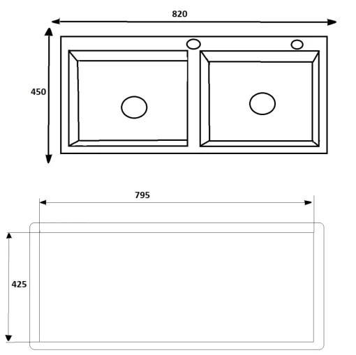 Chậu rửa Handmade Eurosun EU-8245C - 3
