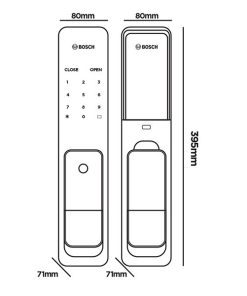 Khóa cửa vân tay BOSCH FU 750BK - 16 Khóa cửa vân tay BOSCH FU 750BK - 15