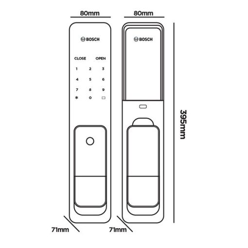 Khóa cửa vân tay BOSCH FU 750BK - 3