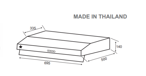 Máy hút mùi PRAMIE CL9S-700 Pro