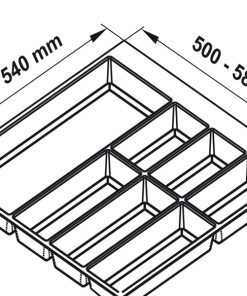 Khay Chia Classico Xám 600mm Hafele 556.52.246 - 9