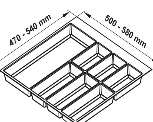 Khay Chia Classico Xám 600mm Hafele 556.52.246 - 3