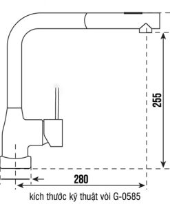 VÒI RỬA CARYSIL G-0585-03/NERA (ĐEN) - 6 CARYSIL G-0585-03/NERA