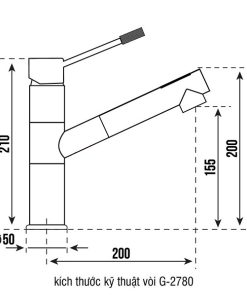 VÒI RỬA CARYSIL G-2780-03/NERA (ĐEN) - 6 CARYSIL G-2780-03/NERA
