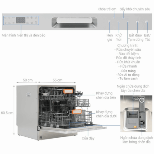MÁY RỬA BÁT JUNGER DWJ-100 - 3