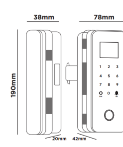 KHÓA CỬA VÂN TAY HUBERT HB CK68 BLACK - 7