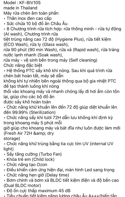 z4954266272366 08aba23e2cb544e04c7999b81f169ac5 1 - Máy Rửa Chén 10 Bộ KAFF KF - BIV810S