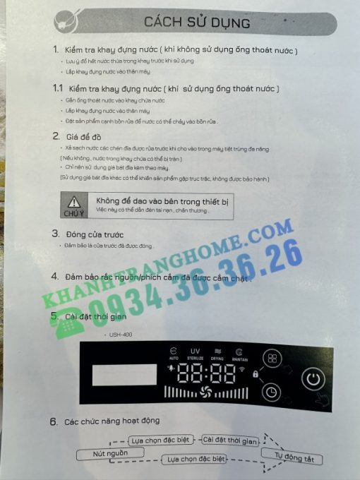 MÁY TIỆT TRÙNG ĐA NĂNG HAWONKOO USH-400 NHẬP KHẨU THÁI LAN - 37