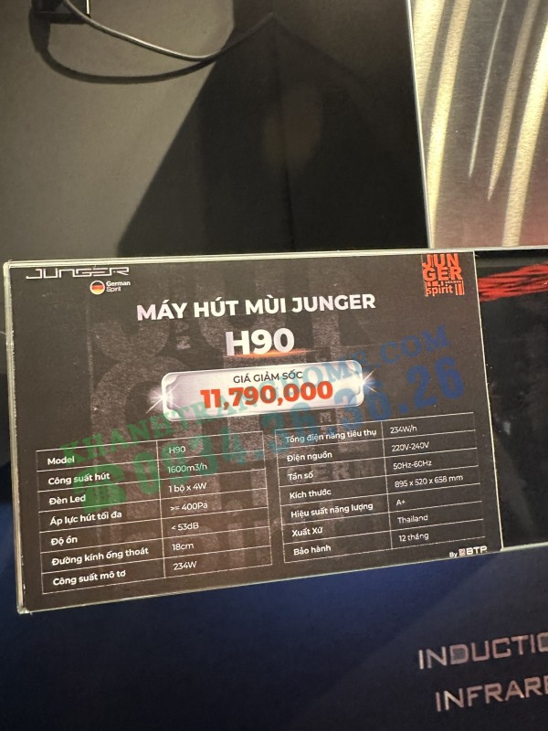 MÁY HÚT MÙI JUNGER H-90 - 86 MÁY HÚT MÙI JUNGER H-90 - 85