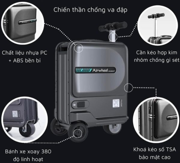 VALI ĐIỆN AIRWHEEL SE3 MINI T MÀU HỒNG - 111