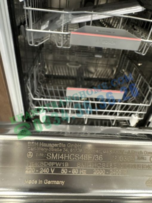 Máy rửa bát bán âm Bosch SMI4HCS48E serie 4 - 32